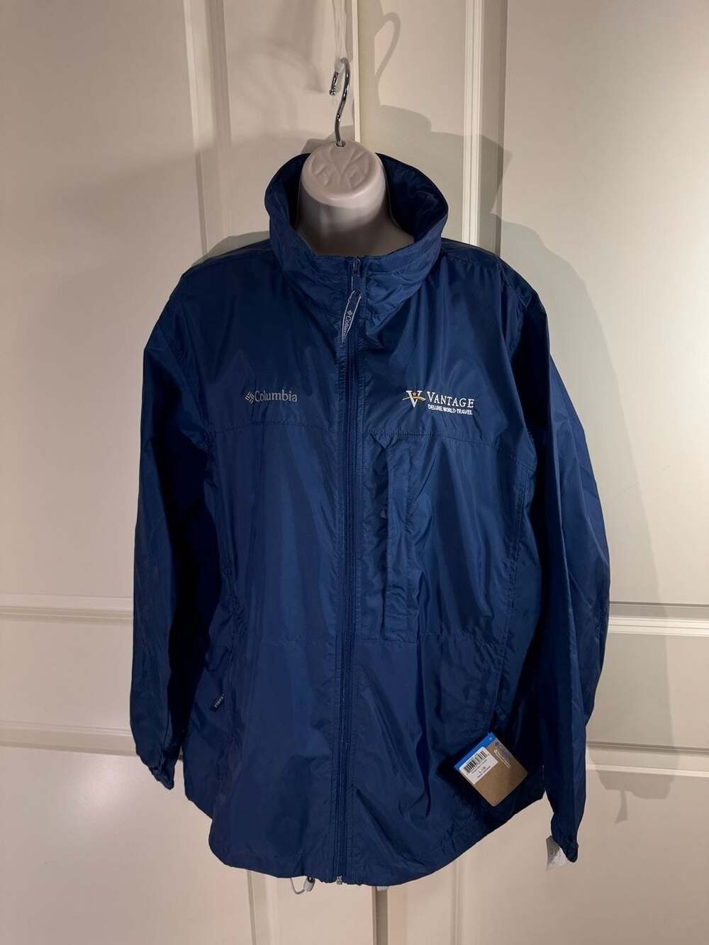Columbia Cougar Hills Packable Rain Jacket Navy Blue Large
